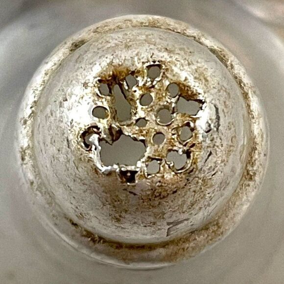 Vintage Atomic Hammered Glass Bottom Mid Century Salt & Pepper Shakers Set Of 6 - Picture 6 of 6